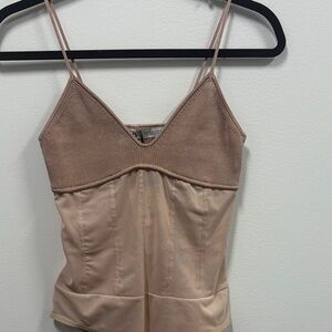 Zara Beige Sleeveless Top